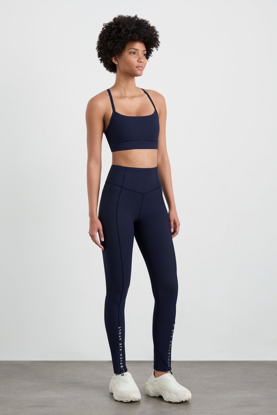 Bottoms Aje ATHLETICA | 7/8 Zip Hem Leggings 252 Galaxy Blue