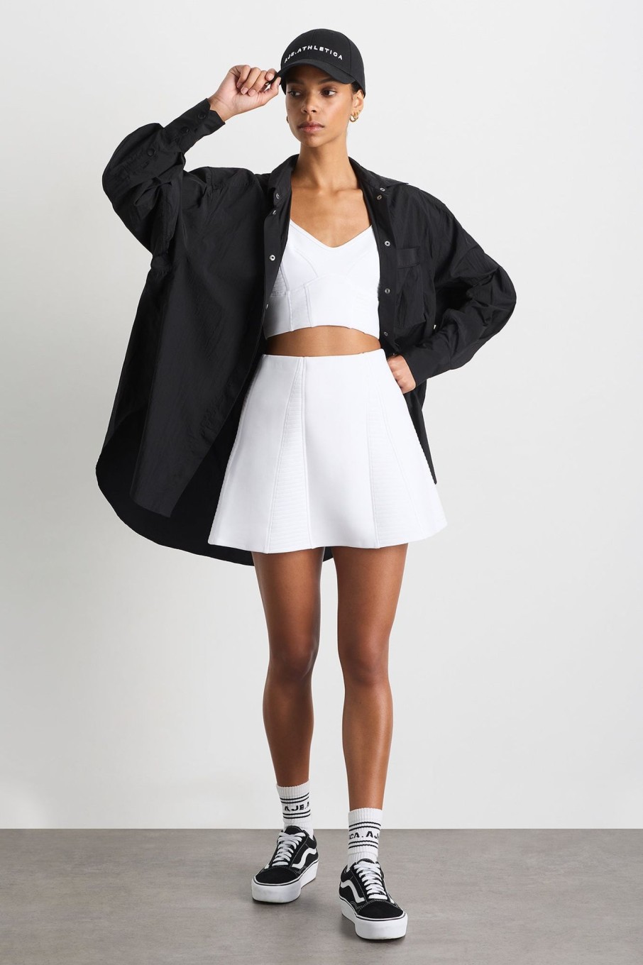 Bottoms Aje ATHLETICA | Ottoman Scuba Skirt 627 White