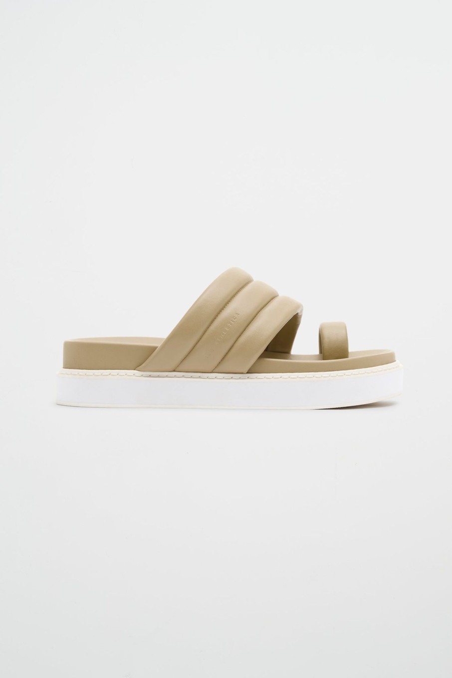 Accessories Aje ATHLETICA | Quilted Platform Slide 915 Soft Khaki