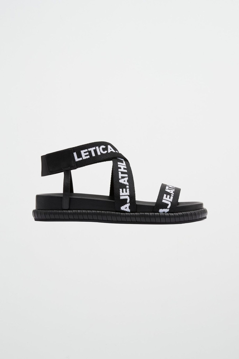 Accessories Aje ATHLETICA | Logo Tape Platform Sandal 940 Black