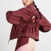 Outerwear Aje ATHLETICA | Gathered Cut Out Jacket 737 Burnt Burgundy/Bonbon Pink