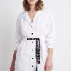 Outerwear Aje ATHLETICA | Oversized Belted Mini Dress 803 White/Black