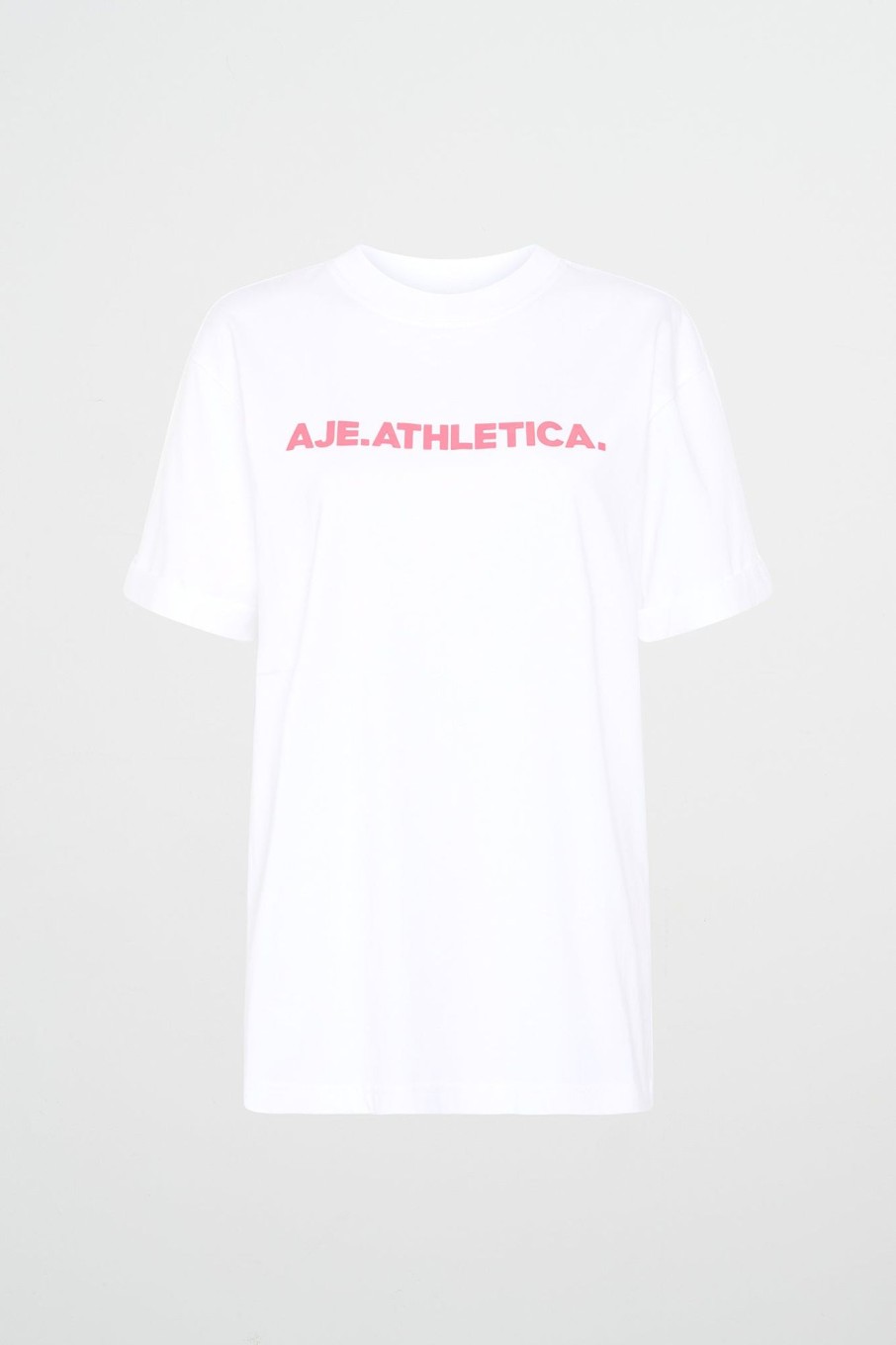 Tops Aje ATHLETICA | Bold Logo Tee 105 White / Deep Blush