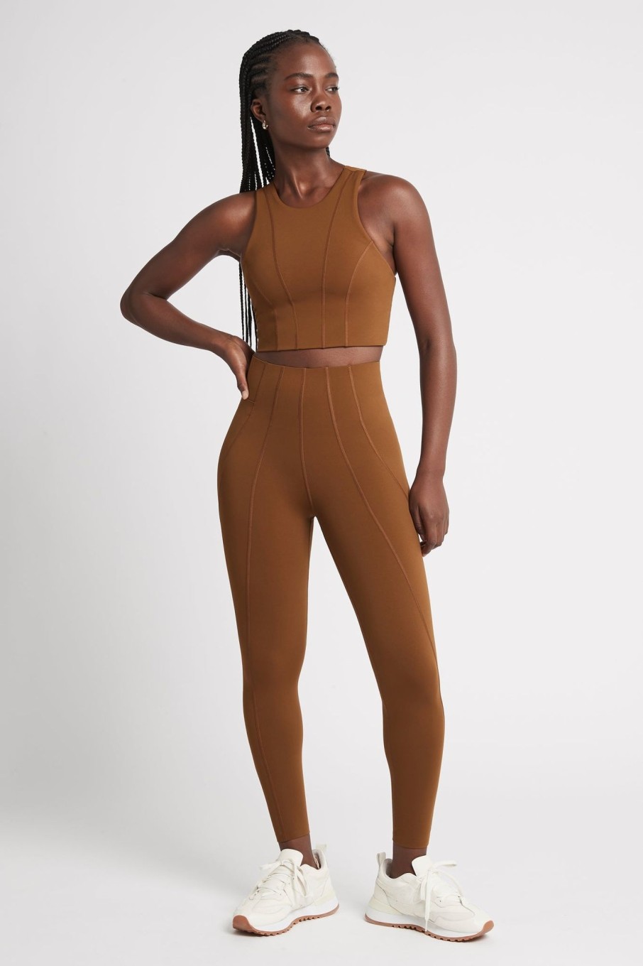 Bottoms Aje ATHLETICA | High Rise 7/8 Legging 211 Coffee/Gold