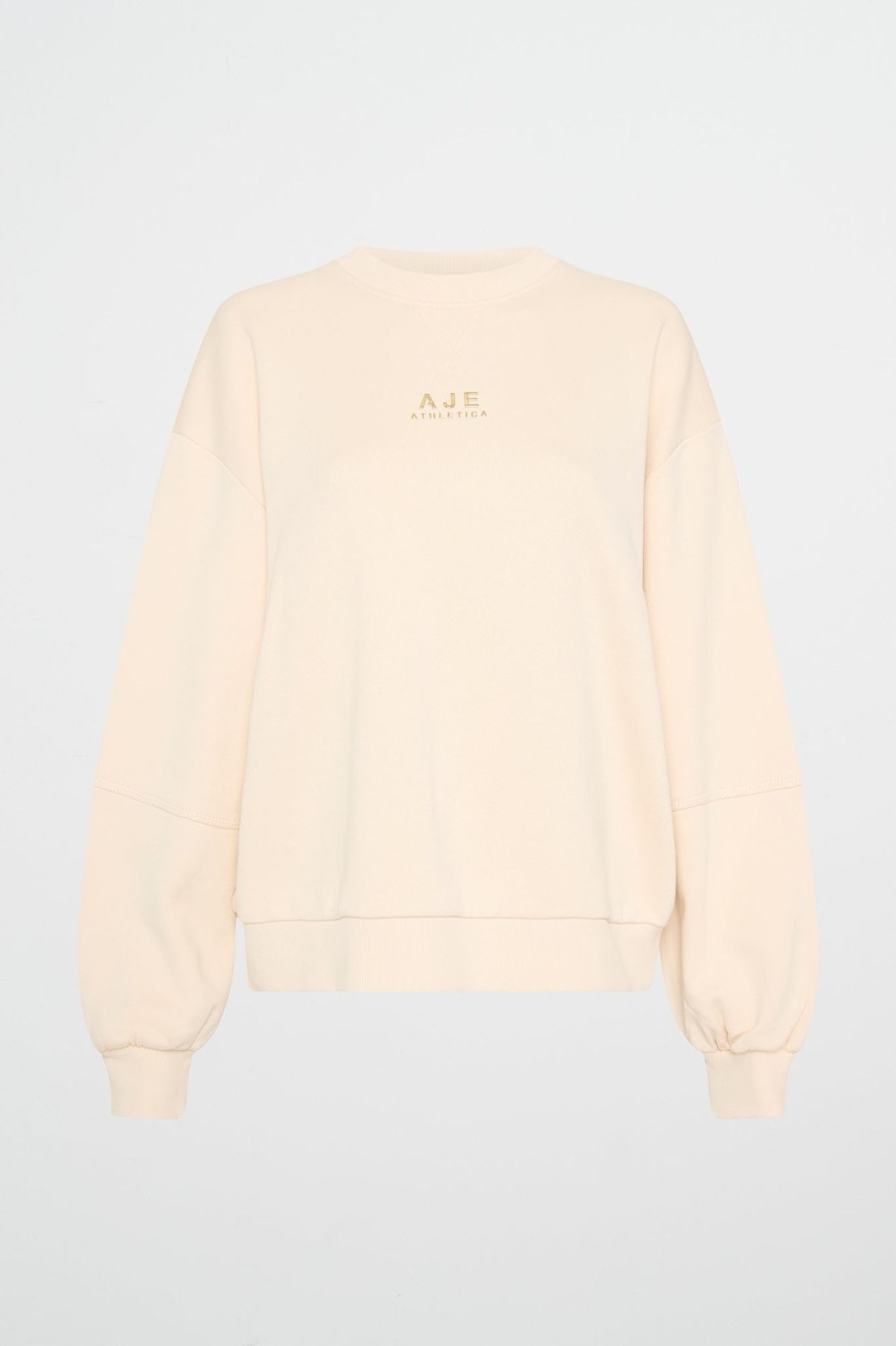 Outerwear Aje ATHLETICA | Relaxed Logo Crew Jumper 417 Rice White