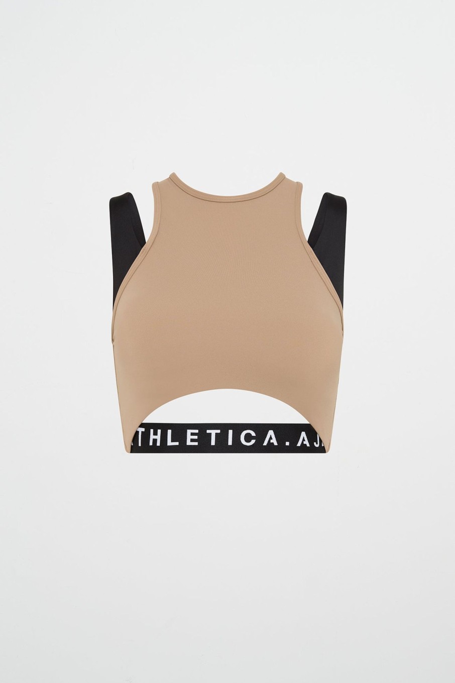 Tops Aje ATHLETICA | Cropped Layered Sport Tank 159 Dune/Black