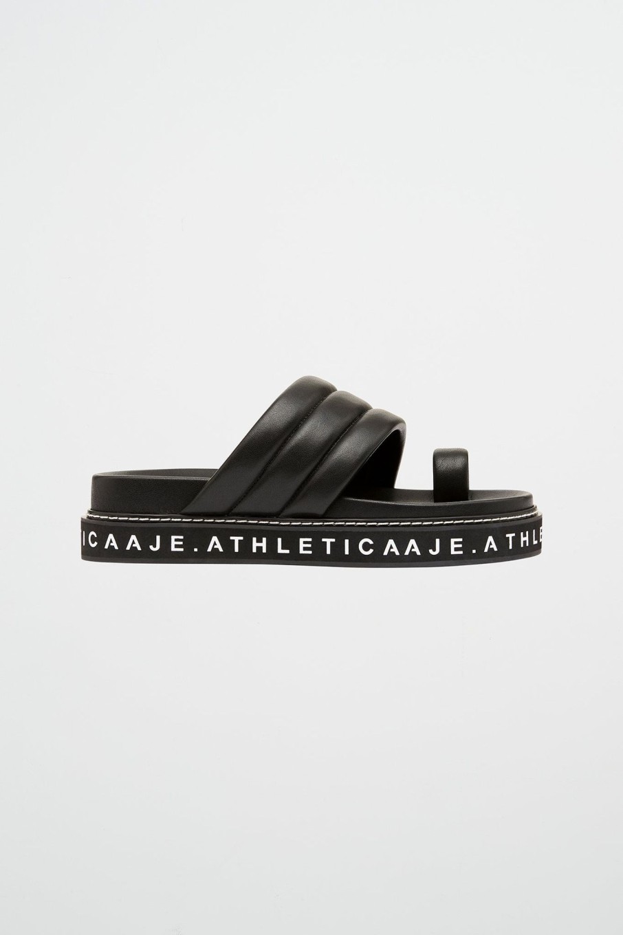 Accessories Aje ATHLETICA | Quilted Platform Slide 915 Black/White