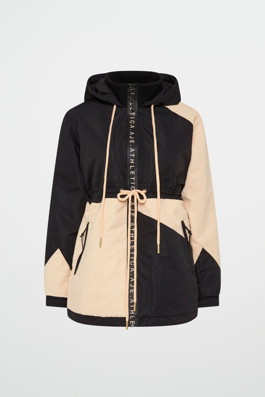 Outerwear Aje ATHLETICA | Colour Block Long Jacket 731 Black/Beige