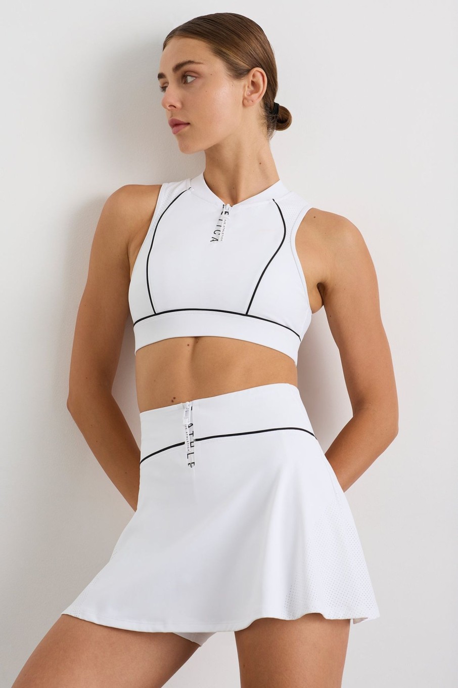 Bottoms Aje ATHLETICA | Tennis Skirt 637 White/Black Logo