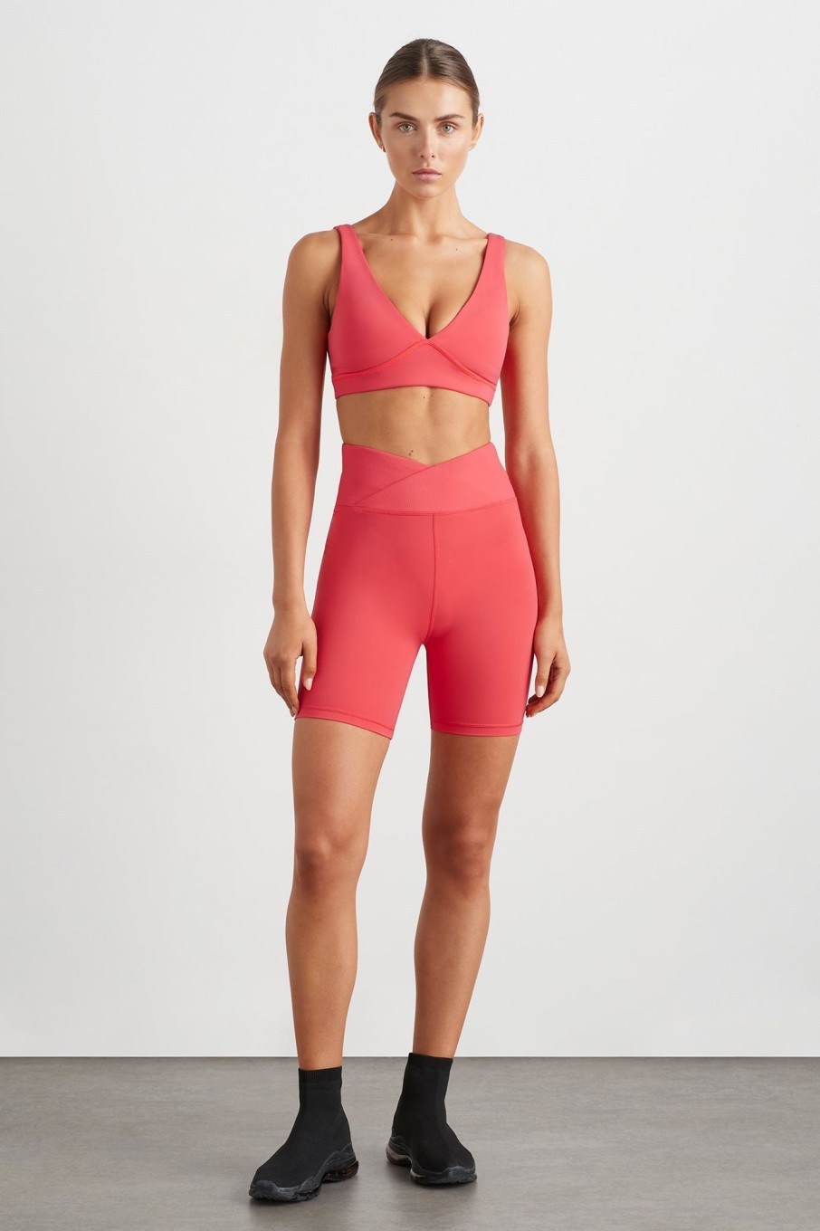 Bottoms Aje ATHLETICA | Wrap Front Bike Short 614 Watermelon Pink