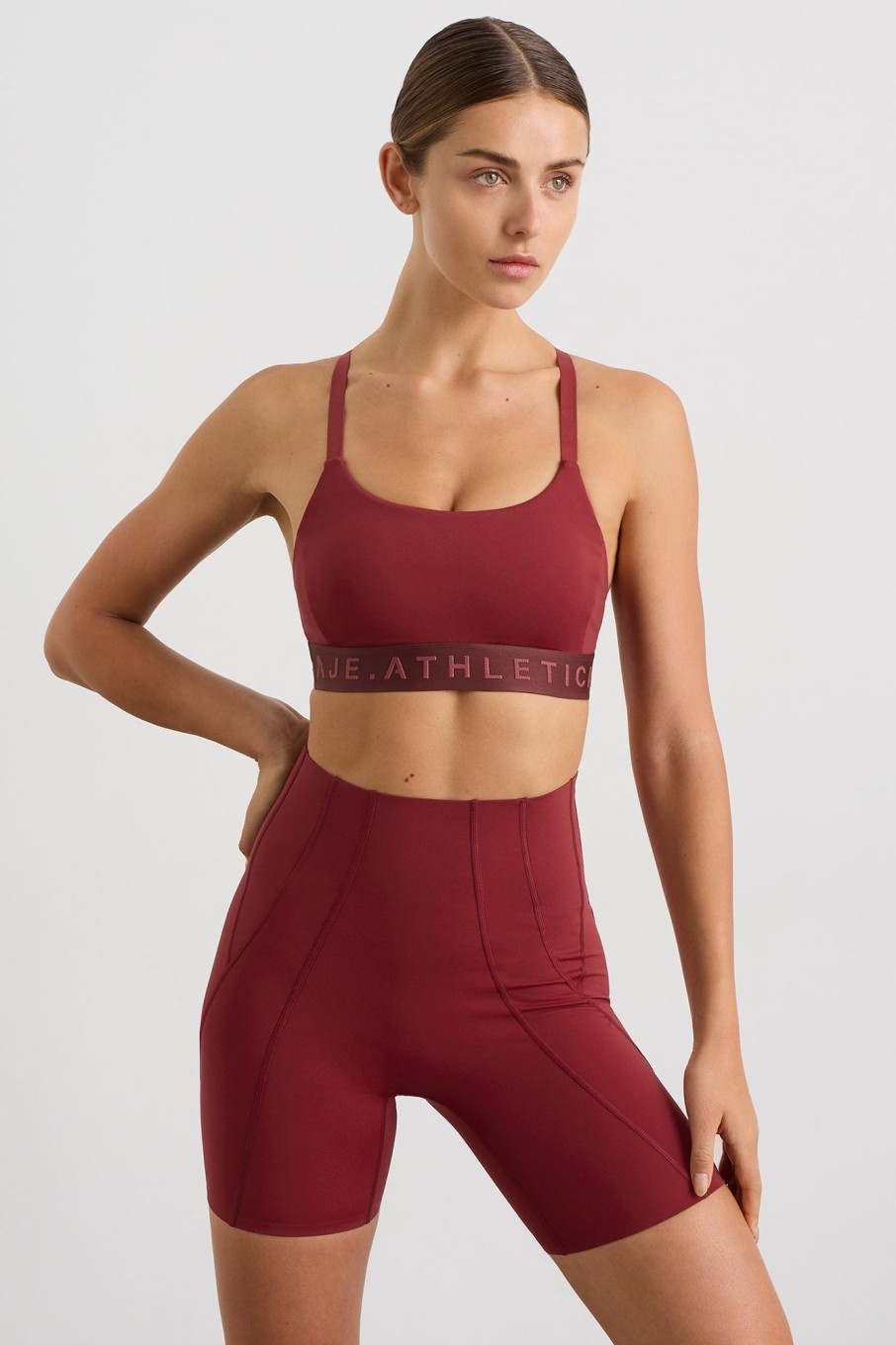 Tops Aje ATHLETICA | Cross Back Bra 359 Plum Red