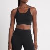 Tops Aje ATHLETICA | Adjustable Strap Logo Tape Sports Bra 321 Black/White