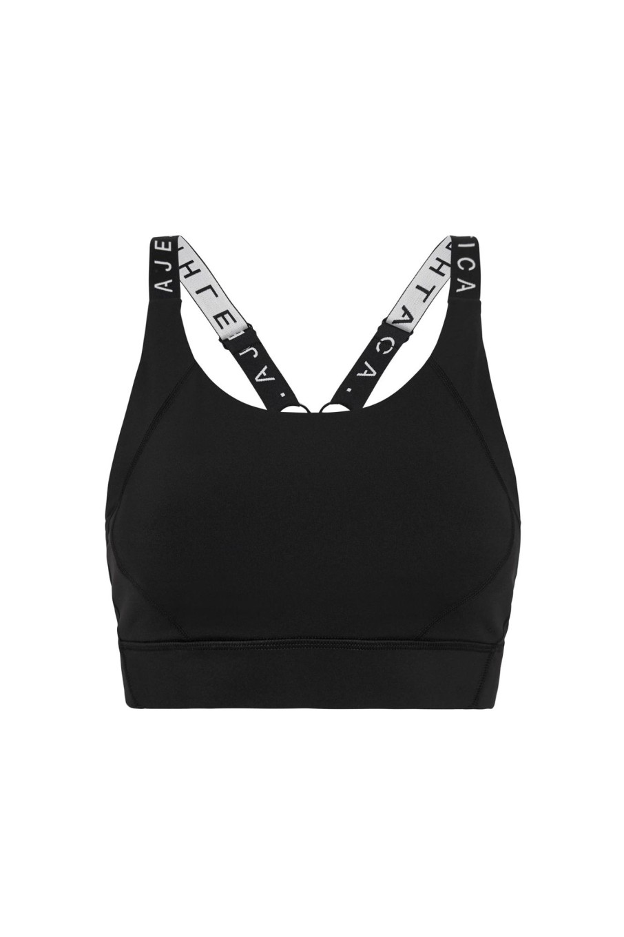 Tops Aje ATHLETICA | Adjustable Strap Logo Tape Sports Bra 321 Black/White