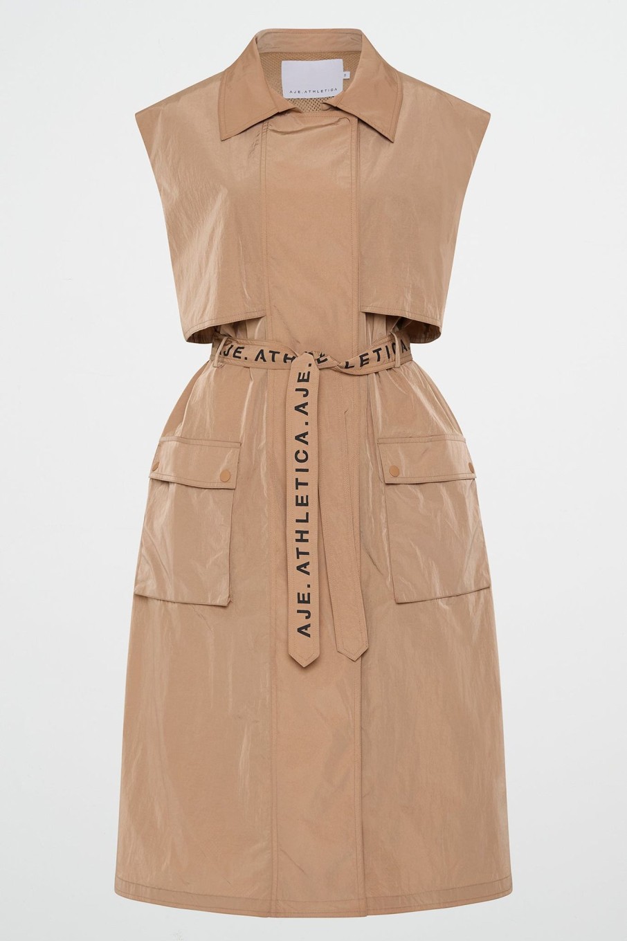 Outerwear Aje ATHLETICA | Longline Belted Vest 703 Natural Tan