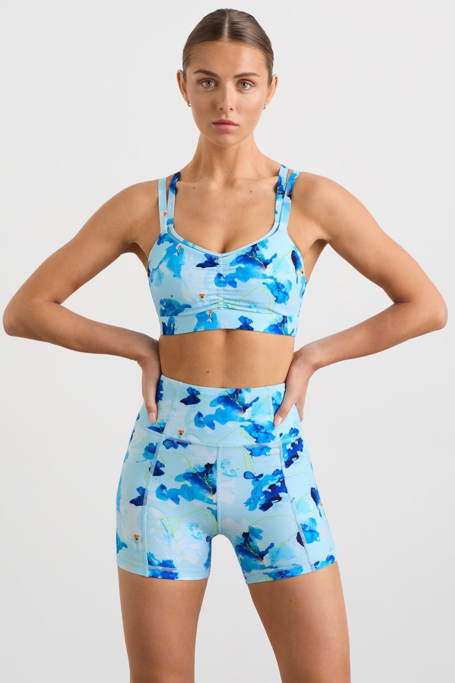 Tops Aje ATHLETICA | Double Layer Crossback Bra 350 Expressive Floral