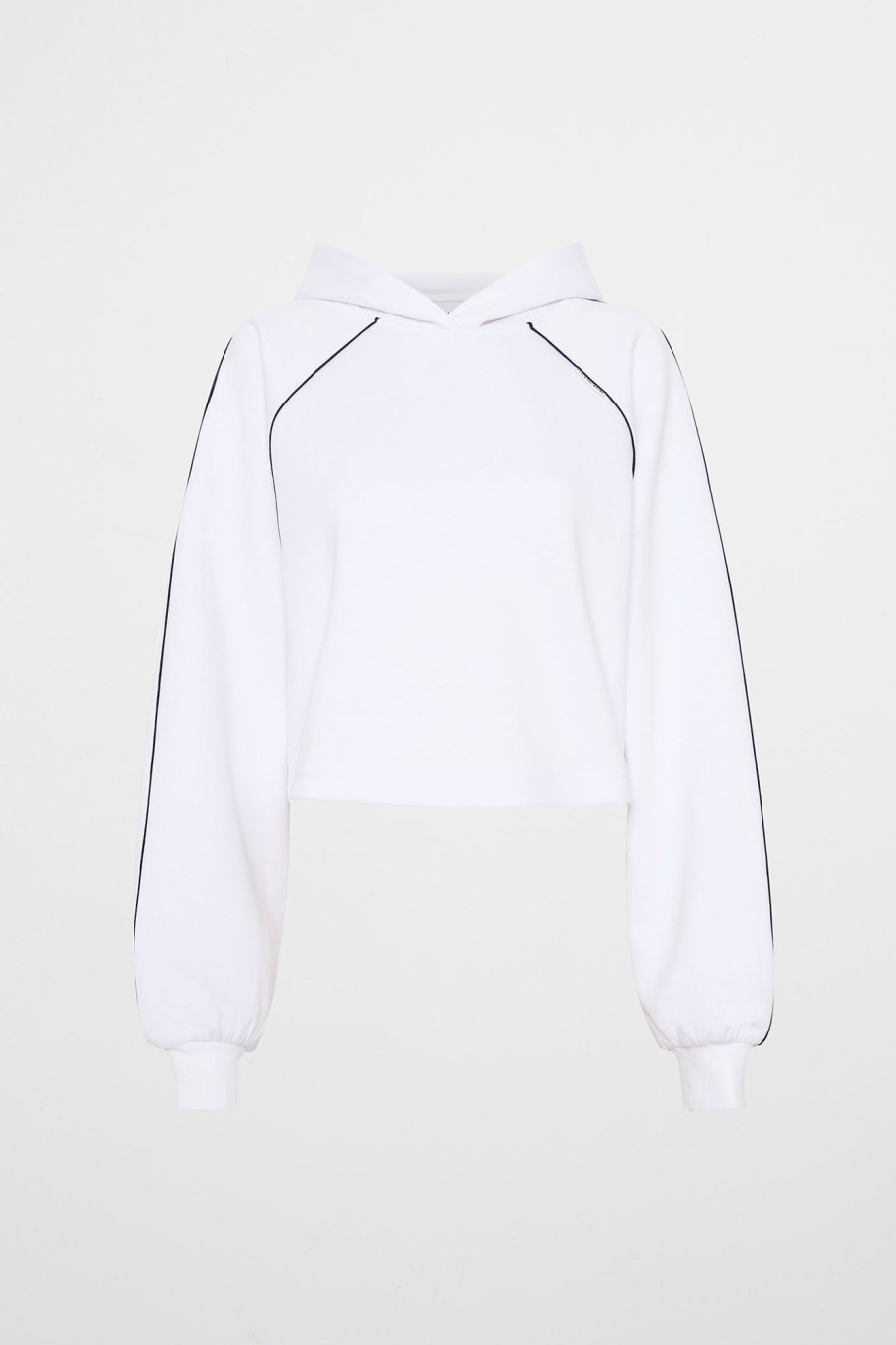 Outerwear Aje ATHLETICA | Cropped Contrast Hoodie 405 White