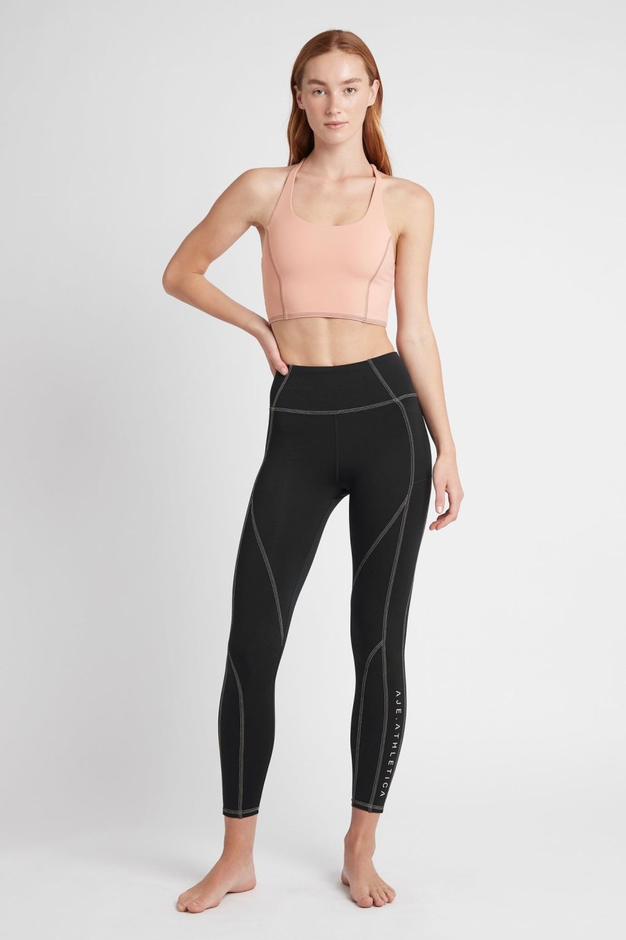 Bottoms Aje ATHLETICA | Signature Logo Full Length Legging 201 Black-Sand