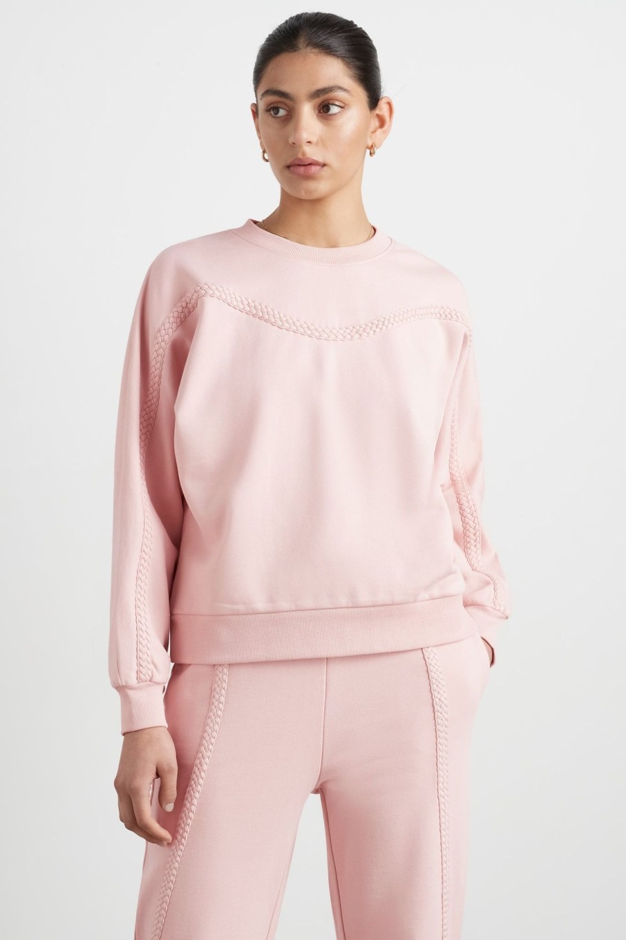 Outerwear Aje ATHLETICA | Braided Crew Jumper 401 Blush