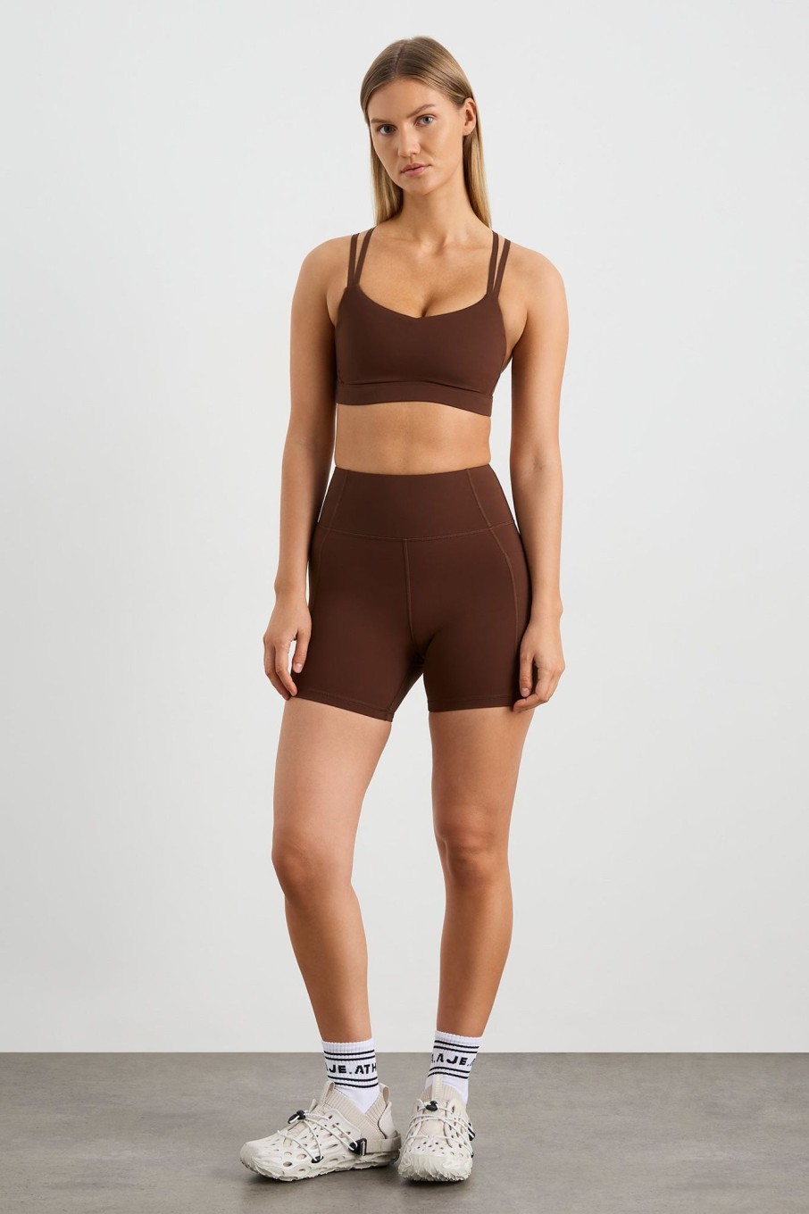 Bottoms Aje ATHLETICA | Bike Shorts 626 Dark Chocolate Brown