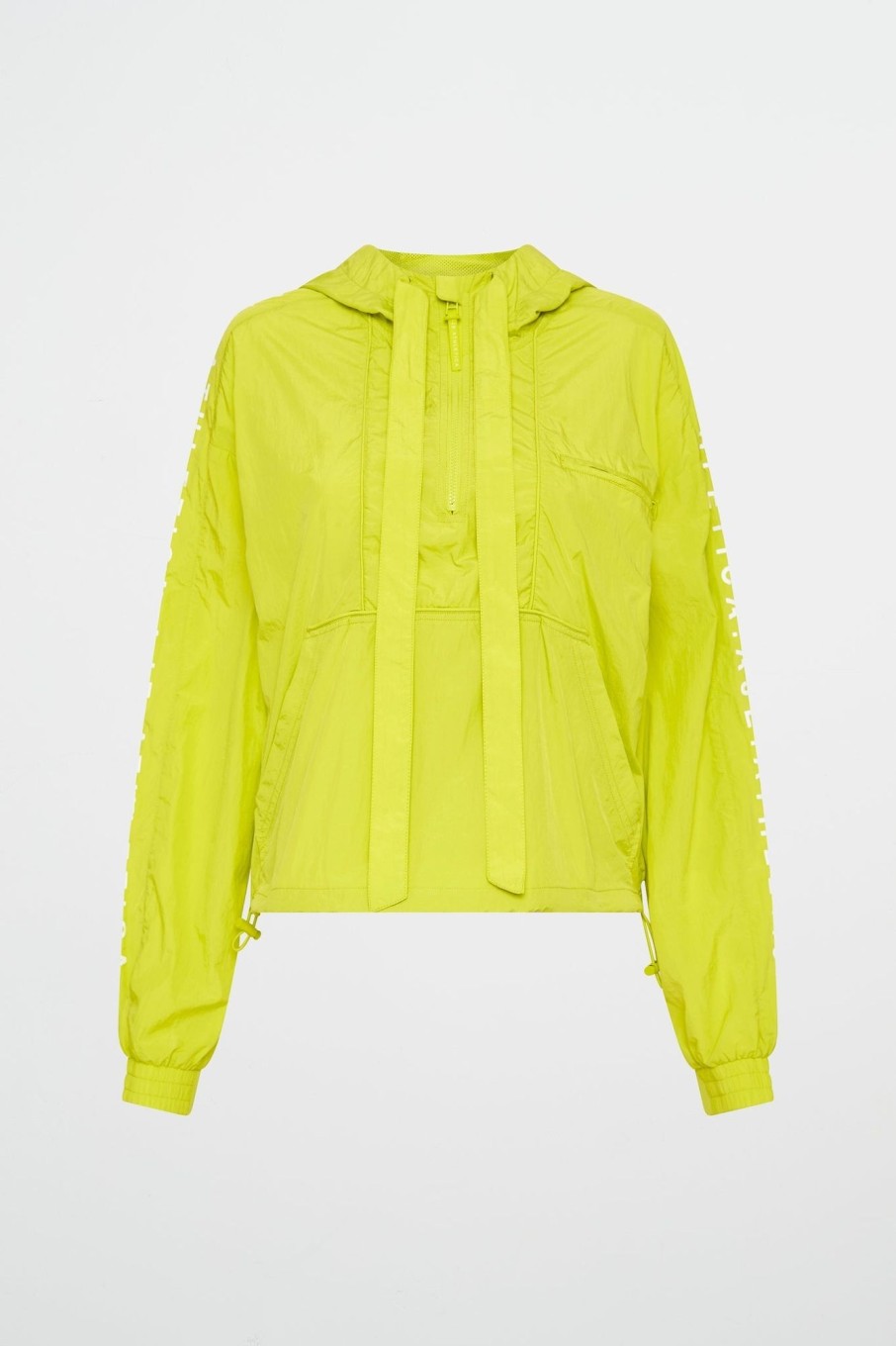 Outerwear Aje ATHLETICA | Cropped Windbreaker Jacket 702 Citrus Yellow/Wht