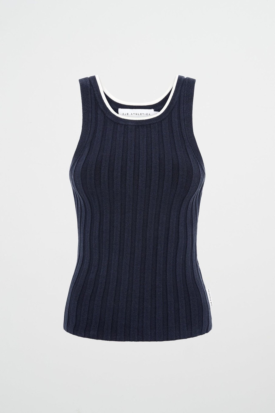 Tops Aje ATHLETICA | Racer Split Knit Top 107 Galaxy Blue