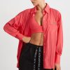 Tops Aje ATHLETICA | Side Split Windbreaker Shirt 406 Watermelon Pink