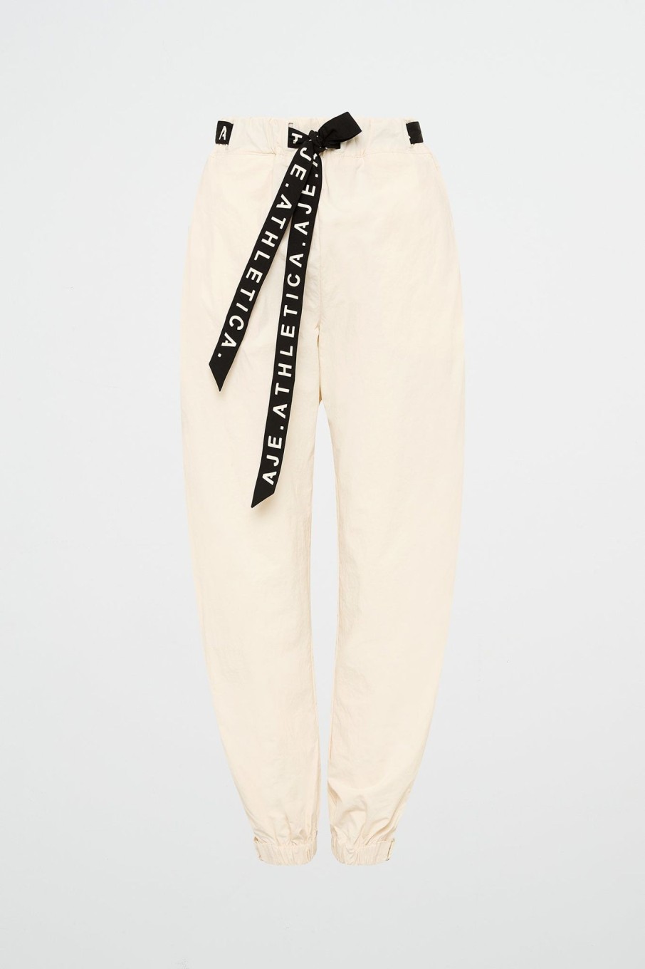 Bottoms Aje ATHLETICA | Belted Windbreak Pant 502 Limestone Beige Black