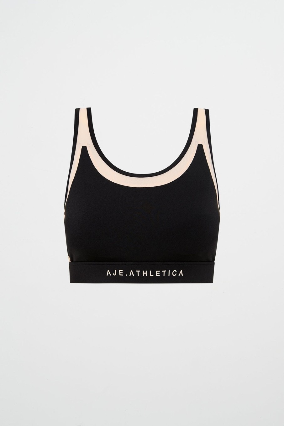 Tops Aje ATHLETICA | Mesh Racer Bra 365 Black Light Blush