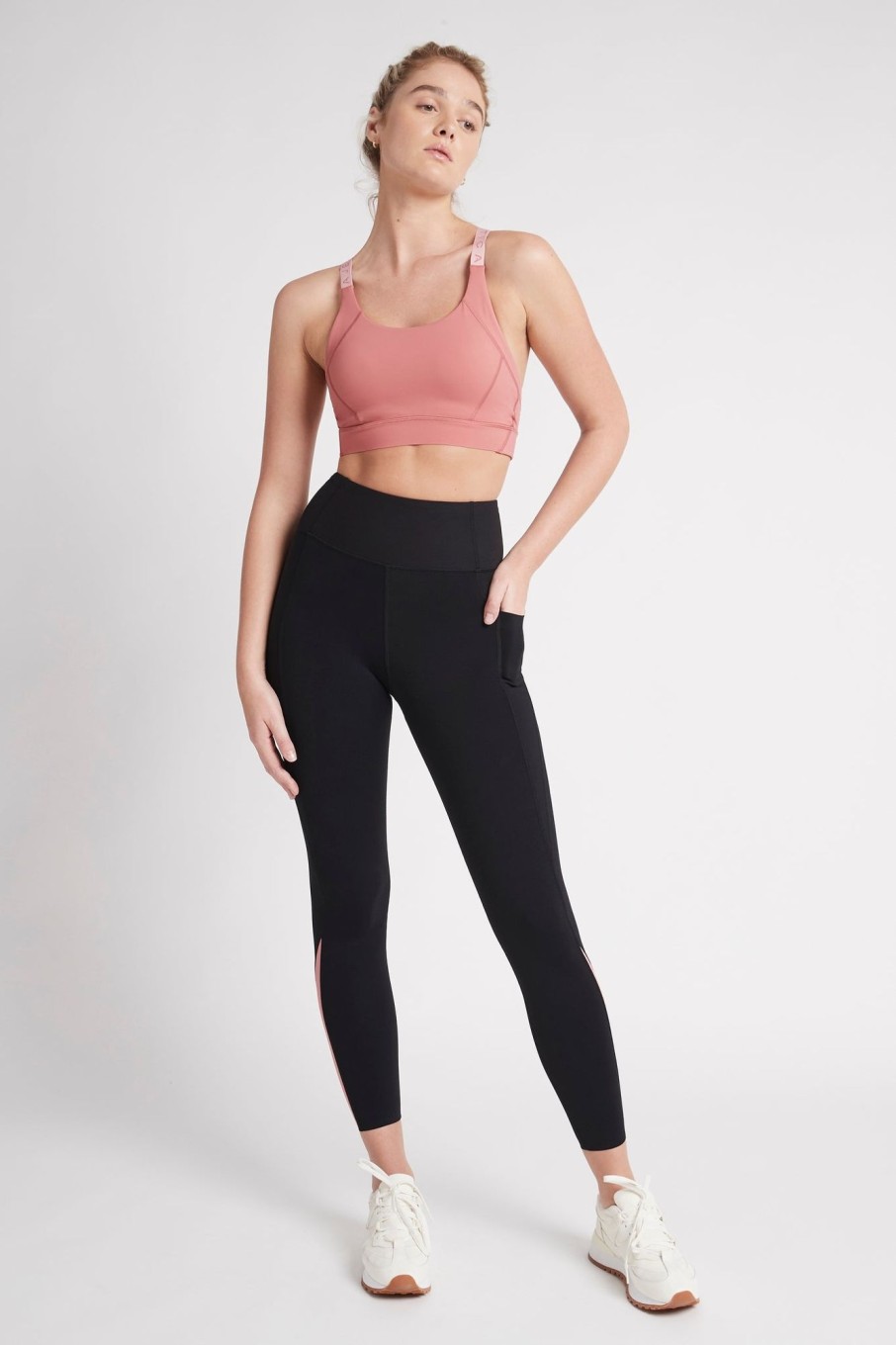 Bottoms Aje ATHLETICA | High Rise Full Length Legging 203 Black/Rose Pink