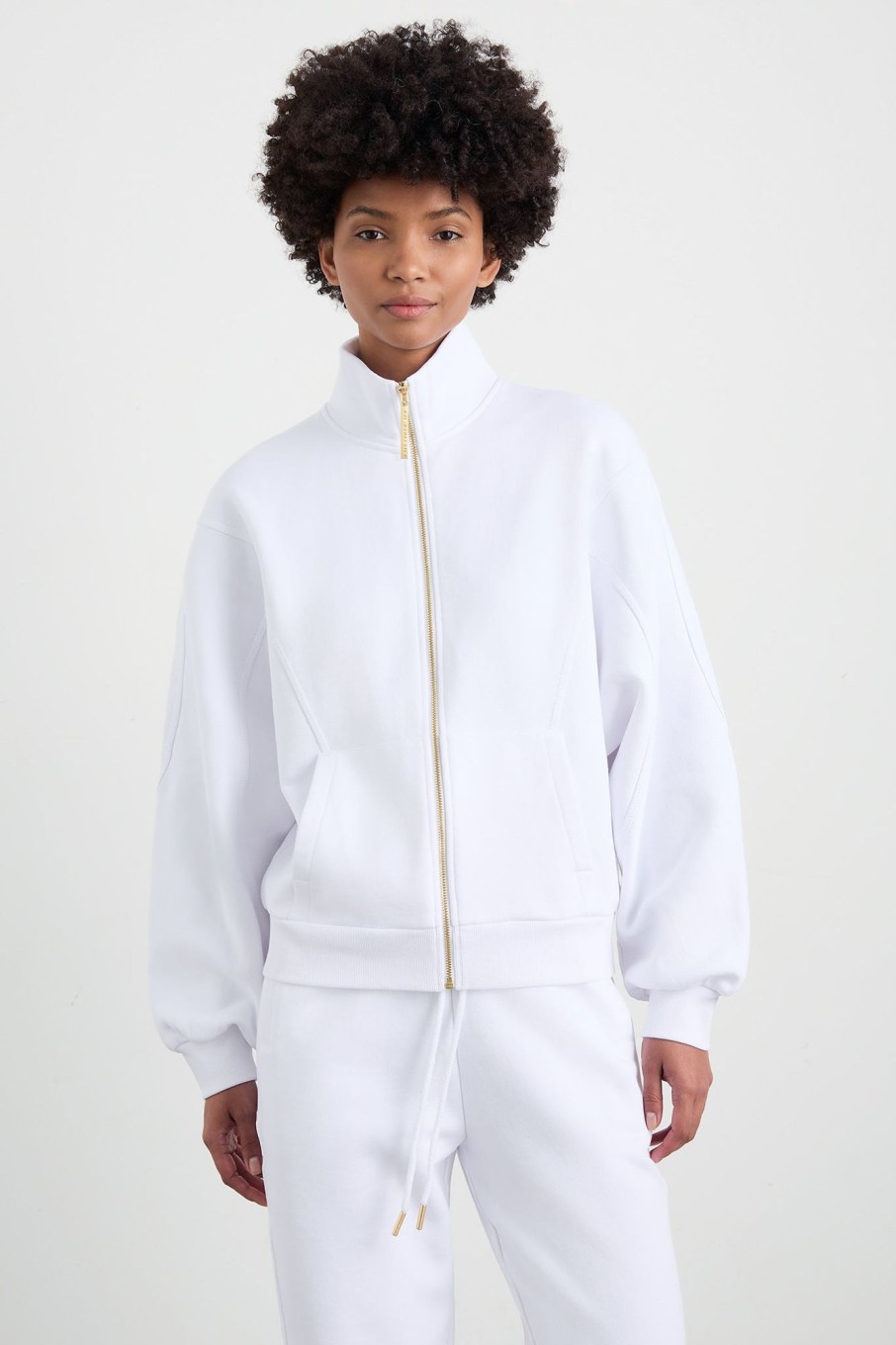 Outerwear Aje ATHLETICA | Terry Zip Jacket 772 White