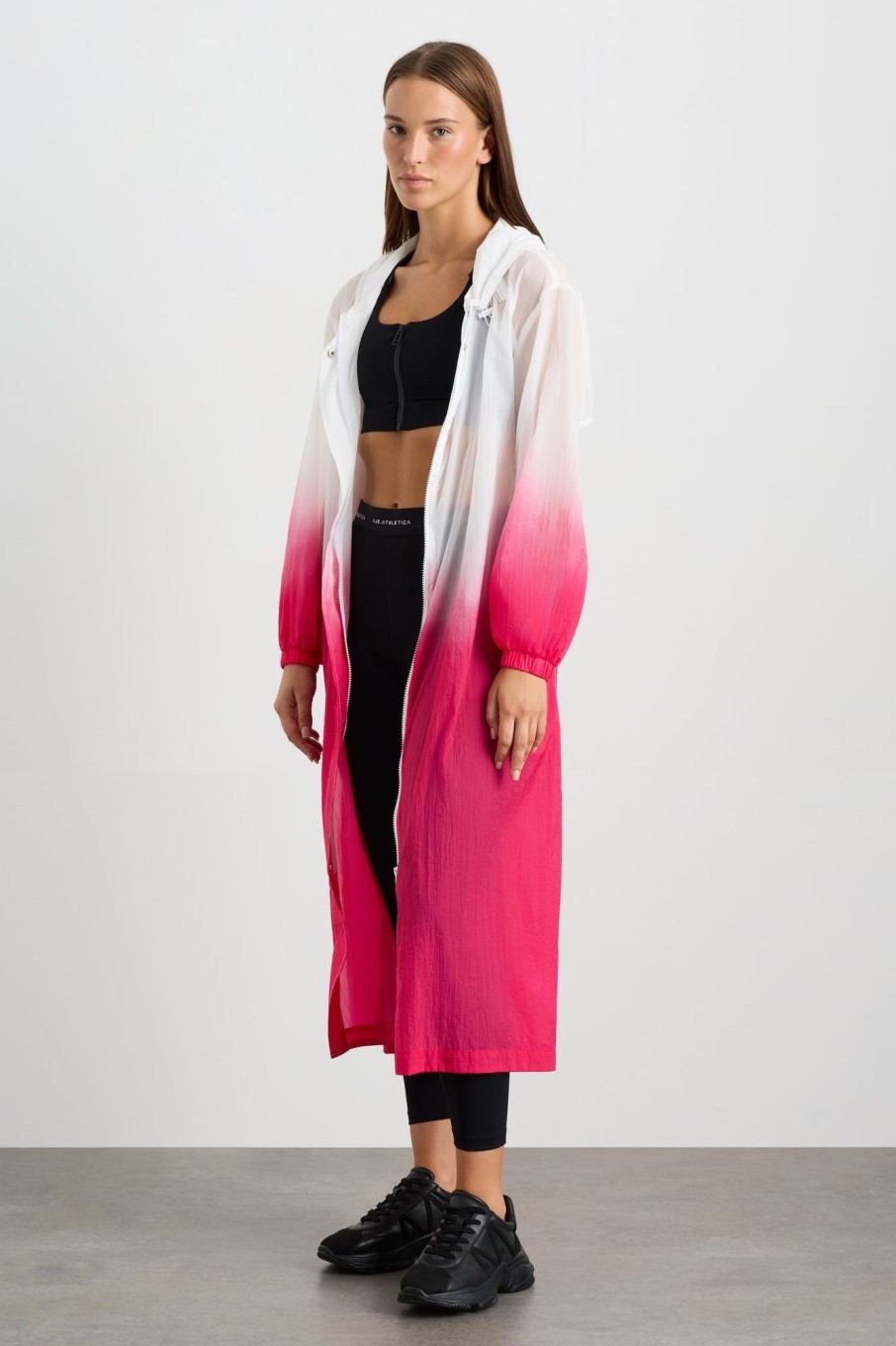 Outerwear Aje ATHLETICA | Ombre Hooded Trench 783 Ombre Pink