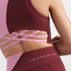 Tops Aje ATHLETICA | Colour Block Crop Top 336 Burnt Burgundy/Bonbon Pink