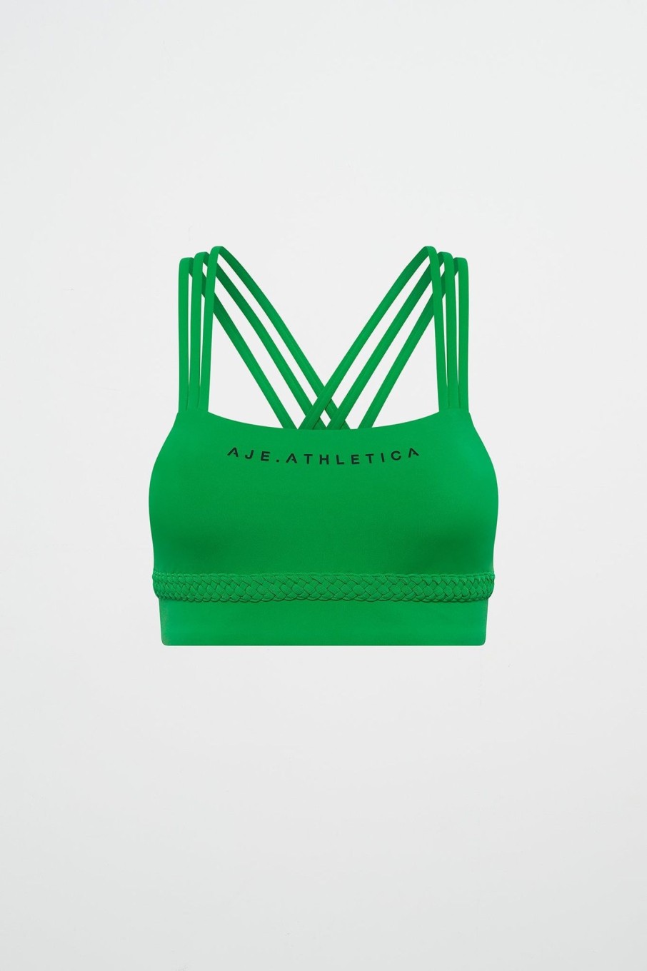 Tops Aje ATHLETICA | Braided Hem Sports Bra 324 Vivid Green