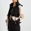 Outerwear Aje ATHLETICA | Colour Block Long Jacket 731 Black / Moonstone Grey