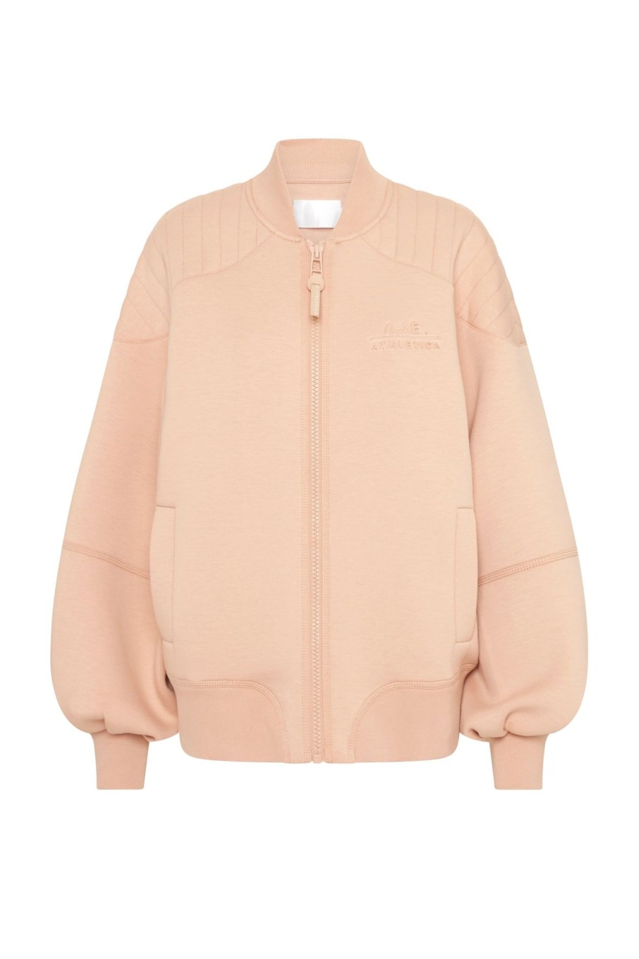 Outerwear Aje ATHLETICA | Classic Spacer Knit Bomber Jacket 704 Sand