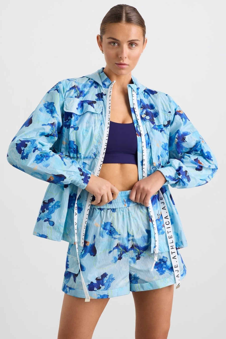 Outerwear Aje ATHLETICA | Hooded Spray Jacket 734 Expressive Floral