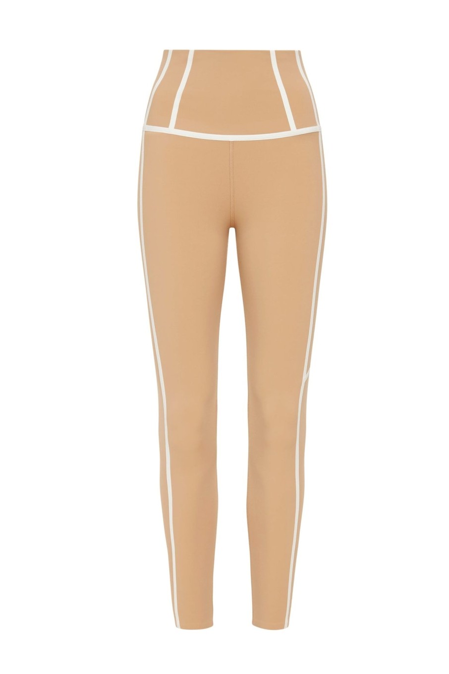 Bottoms Aje ATHLETICA | High Rise Full Length Bonded Seam Legging 209 Beige/Light Ivory