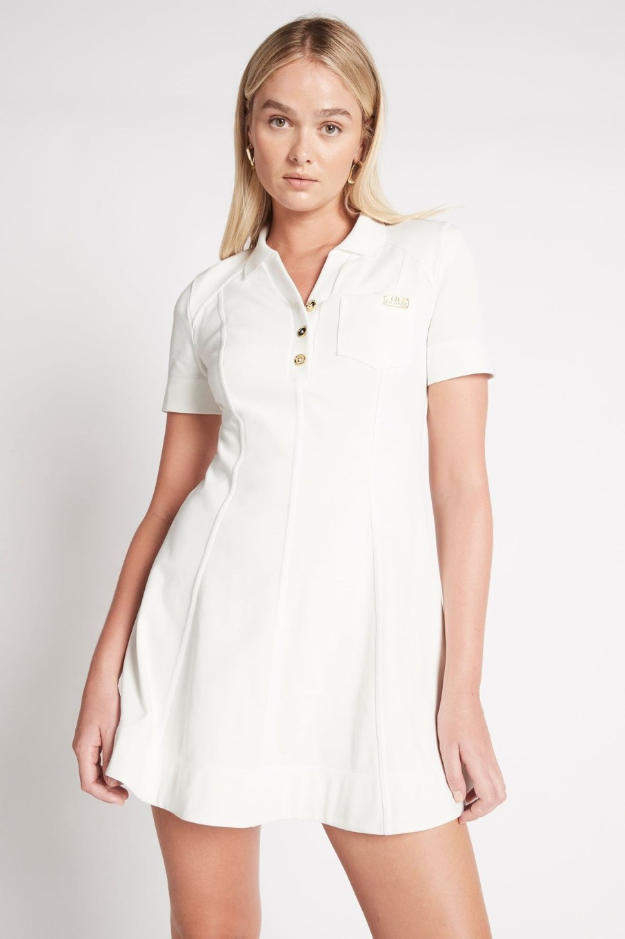 Outerwear Aje ATHLETICA | Polo Tennis Mini Dress 806 White