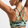 Tops Aje ATHLETICA | Double Layer Crossback Bra 350 Khaki Brushstroke