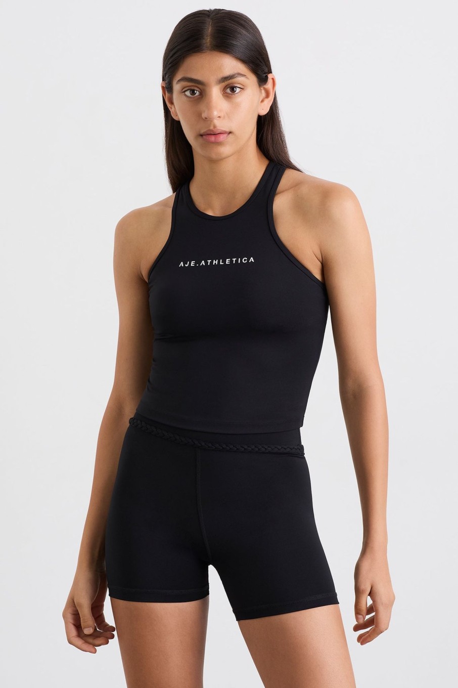 Tops Aje ATHLETICA | Braided Active Racer Tank 345 Black