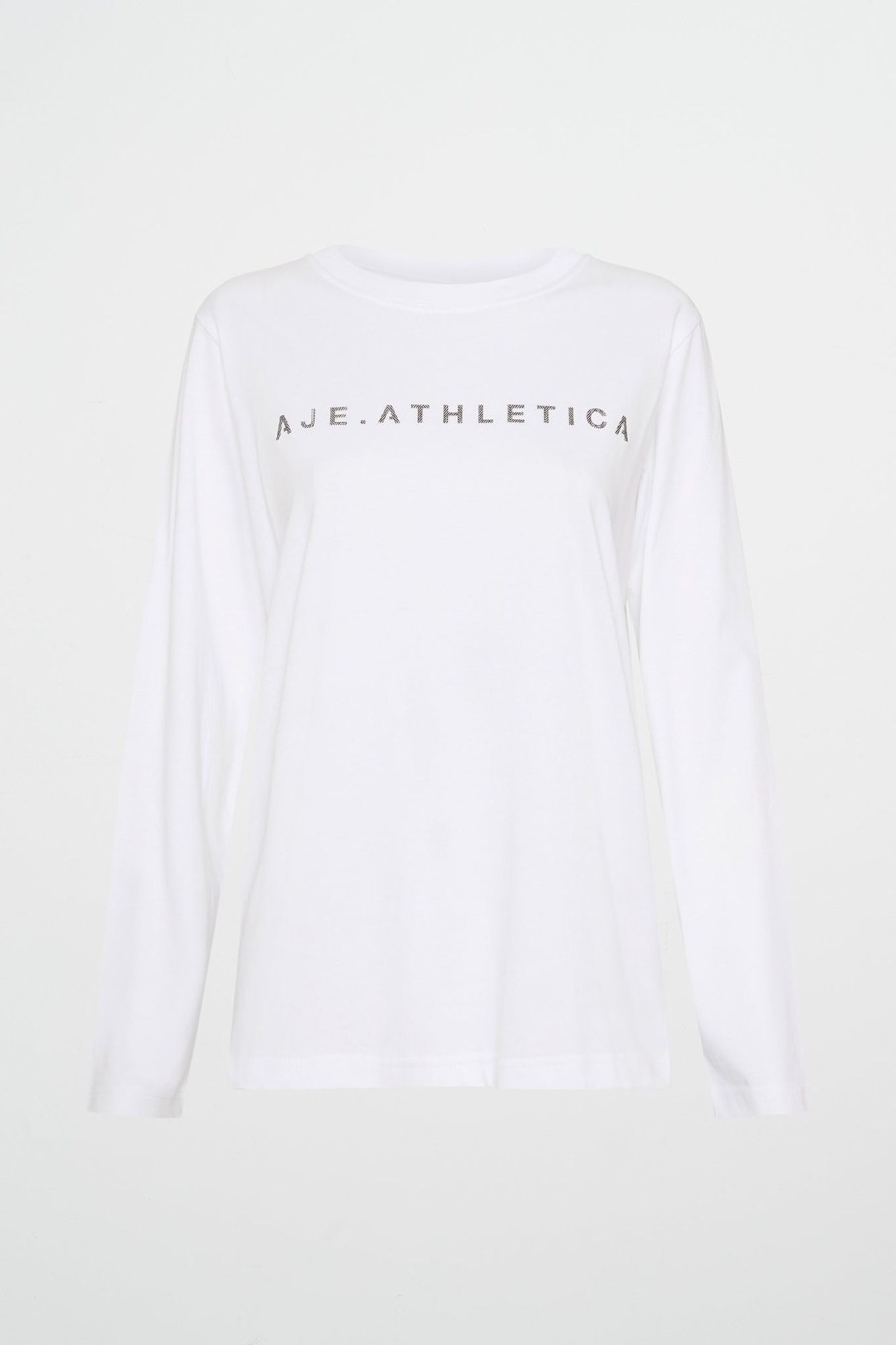 Tops Aje ATHLETICA | Signature Logo Long Sleeve T-Shirt 127 White/Herringbone