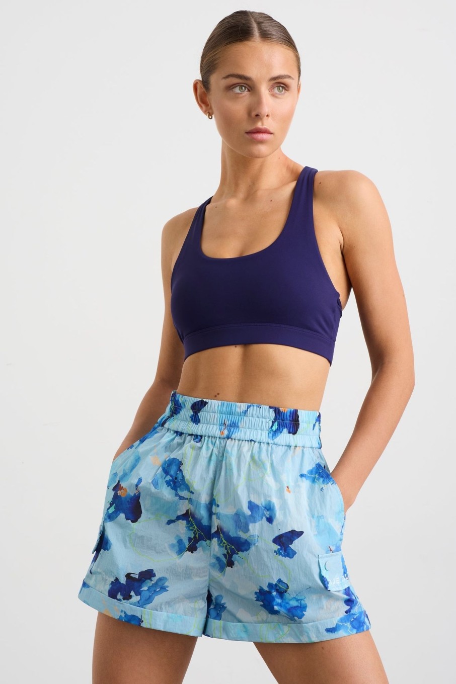 Bottoms Aje ATHLETICA | High Waisted Shorts 608 Expressive Floral