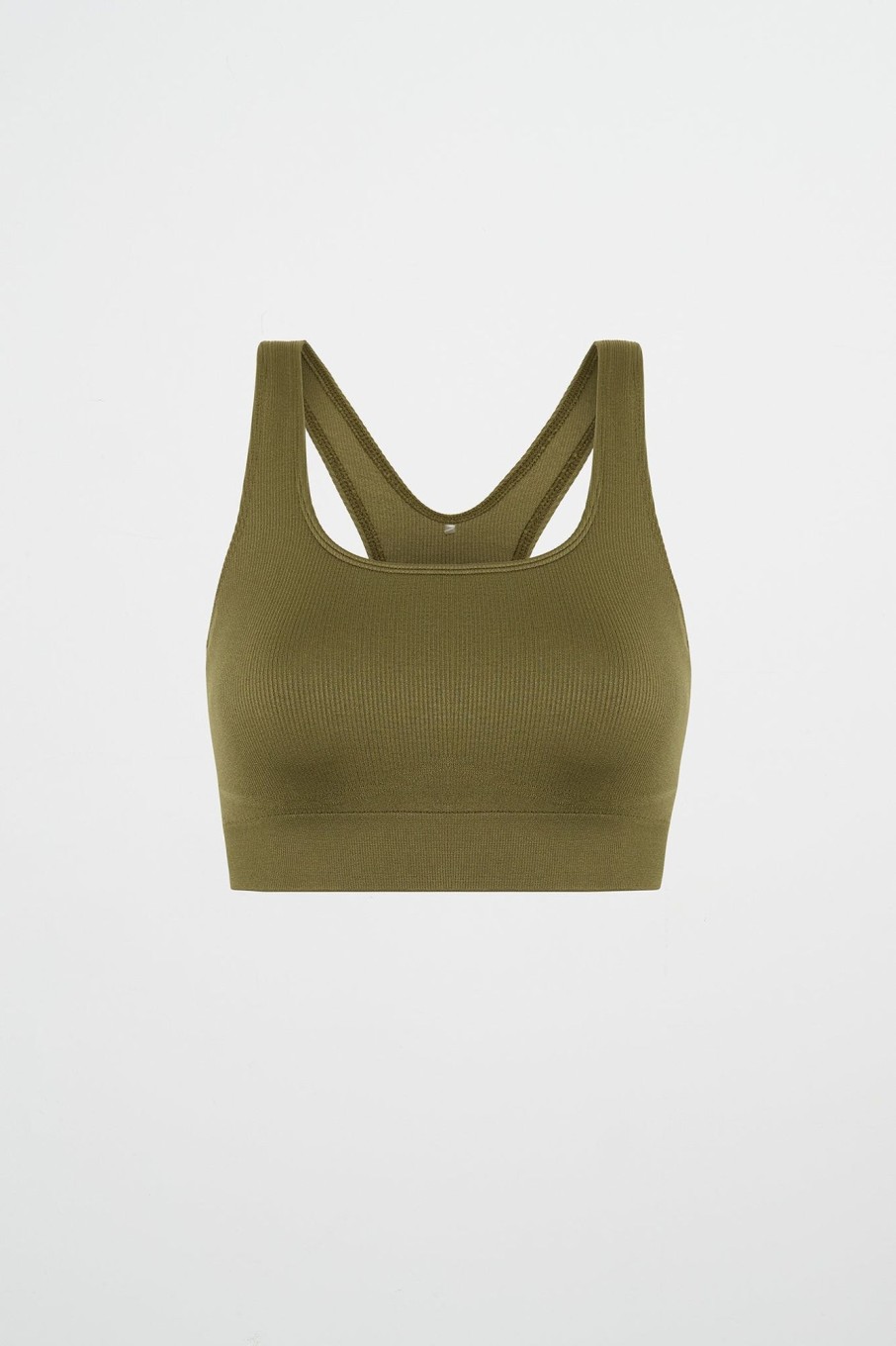 Tops Aje ATHLETICA | Seamless Crop 331 Deep Khaki