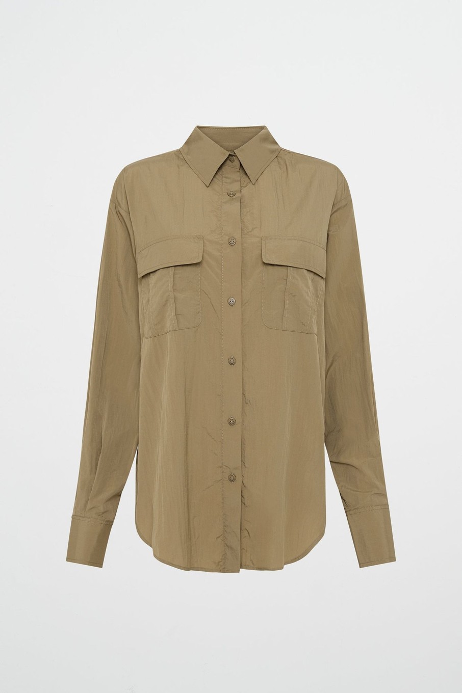 Tops Aje ATHLETICA | Windbreaker Logo Shirt 427 Soft Khaki