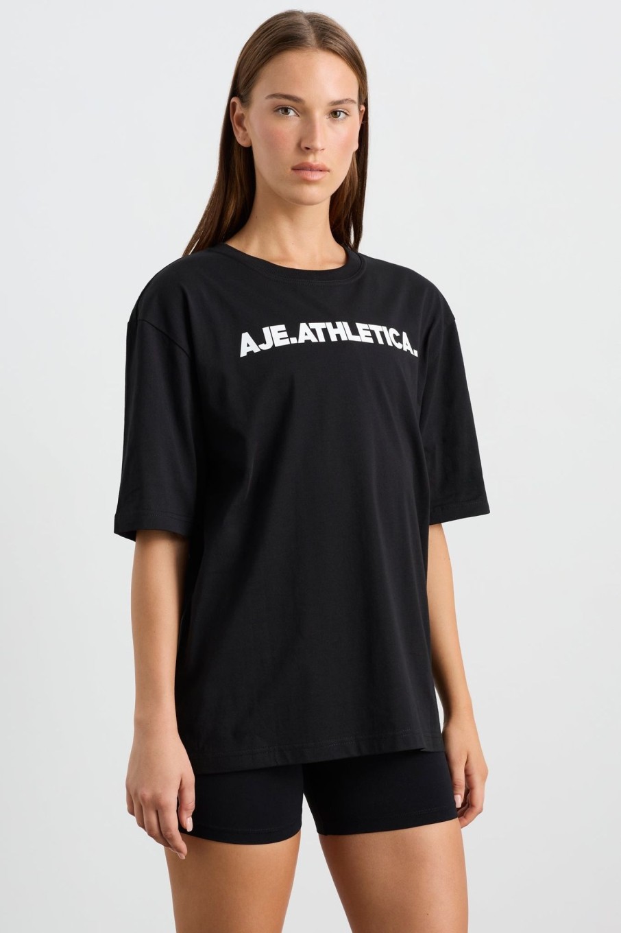 Tops Aje ATHLETICA | Oversized Bold Logo Tee 102 Black/White