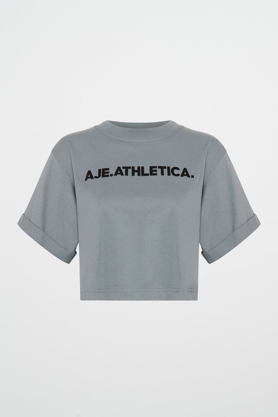 Tops Aje ATHLETICA | Bold Logo Cropped Tee 105 Slate Surge