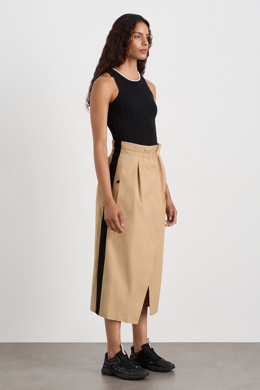 Bottoms Aje ATHLETICA | Wrap Contrast Skirt 615 Natural Tan / Black