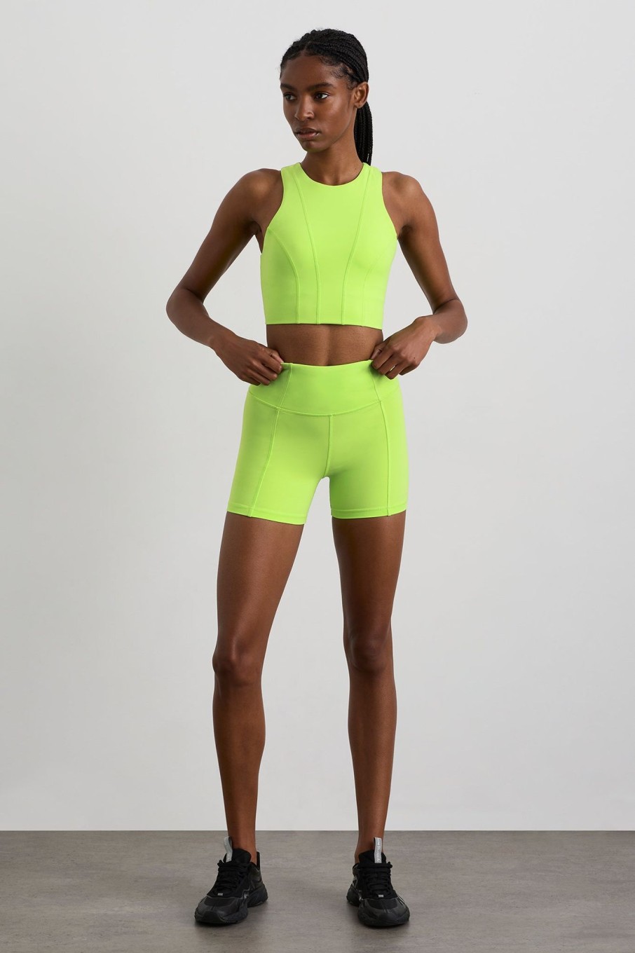 Bottoms Aje ATHLETICA | High Waisted Bike Shorts 605 Lime Green