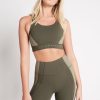 Tops Aje ATHLETICA | Contrast Adjustable Strap Sports Bra 321 Forest Green/Sage