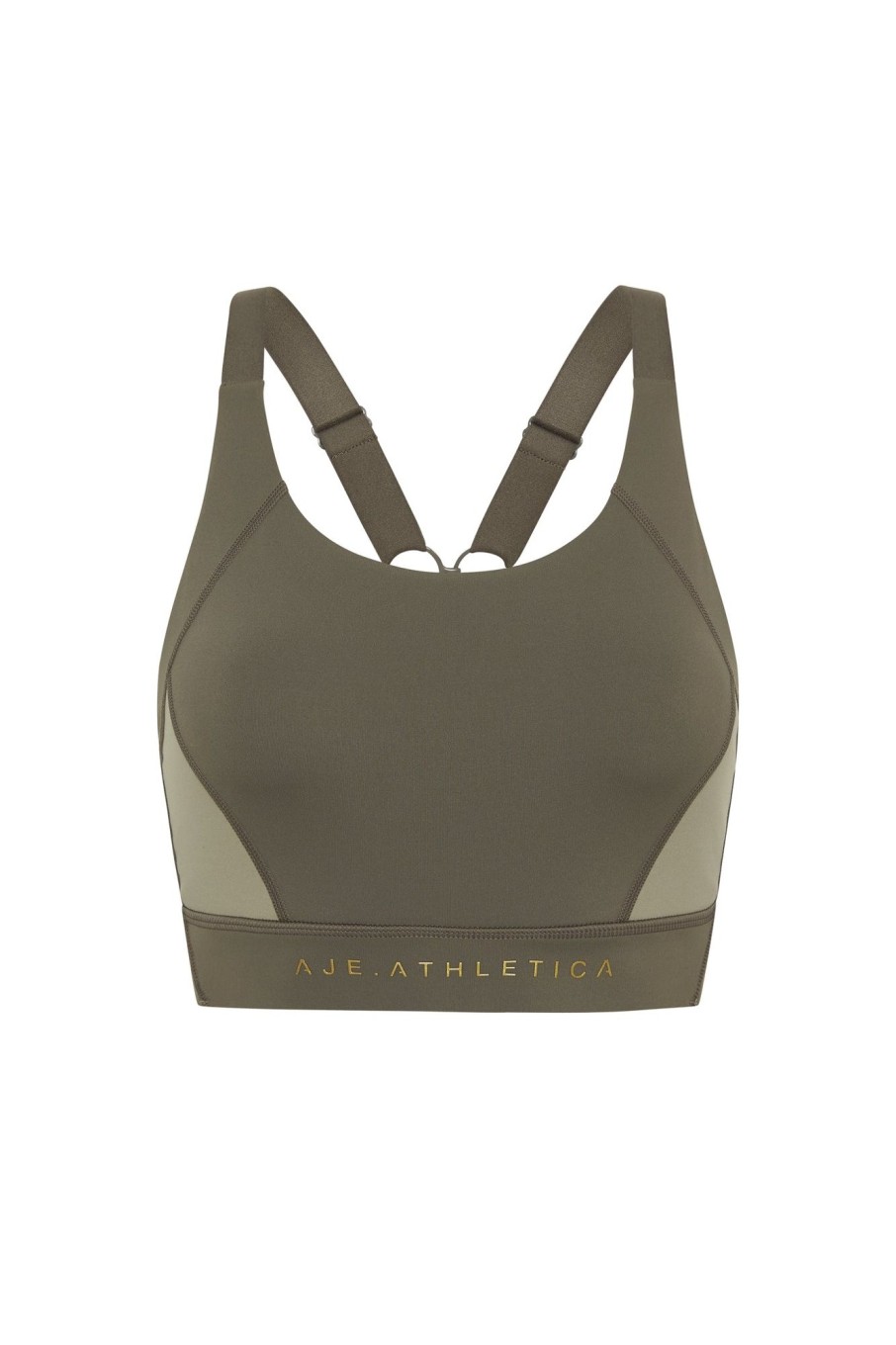 Tops Aje ATHLETICA | Contrast Adjustable Strap Sports Bra 321 Forest Green/Sage